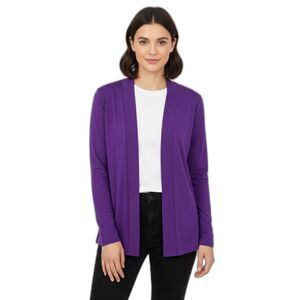 J. Crew Purple Long Sleeves Open Front Always Cardigan Size Small